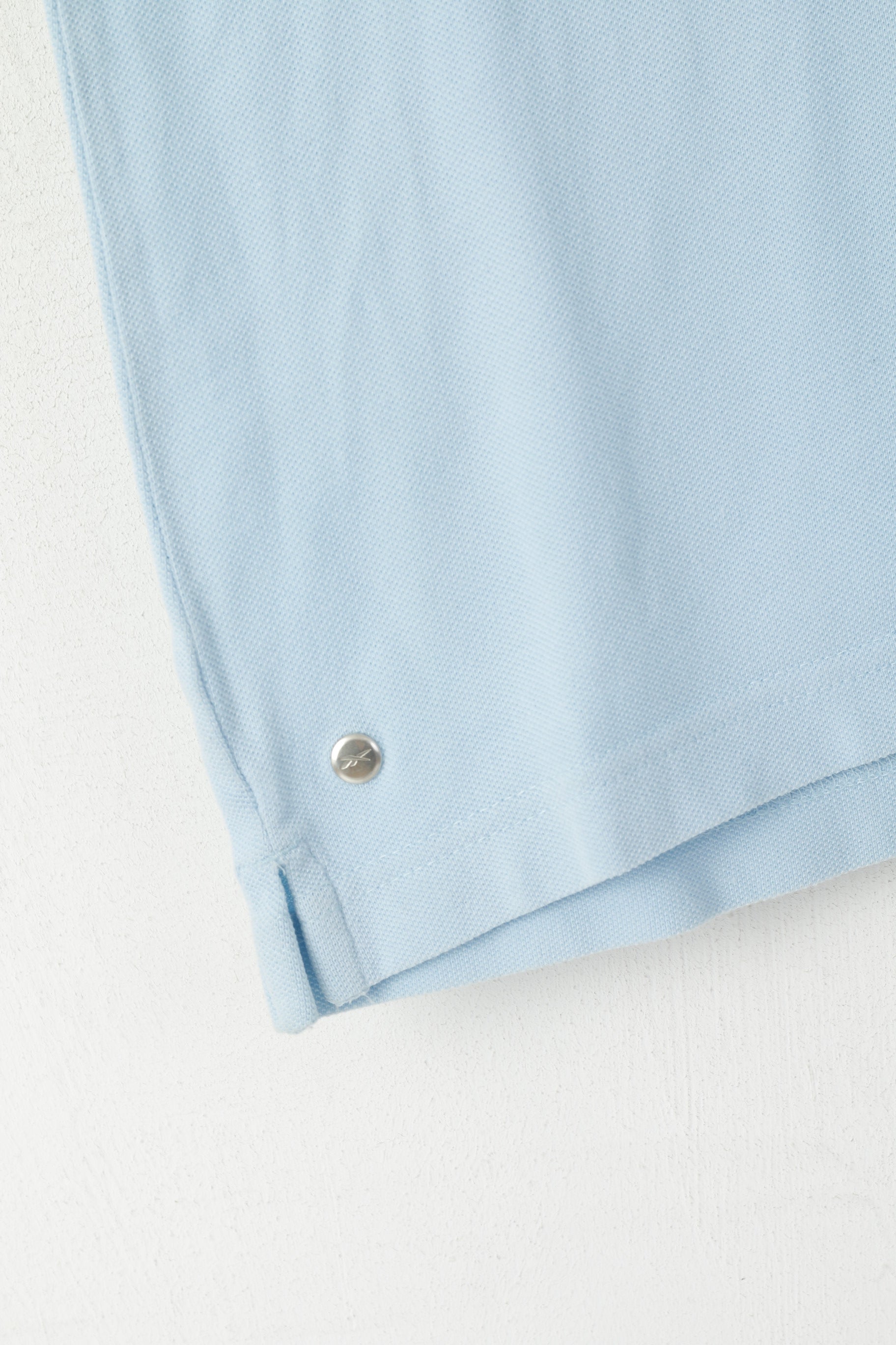 Polo Reebok da uomo XS in cotone blu Athletic Division slim fit con logo