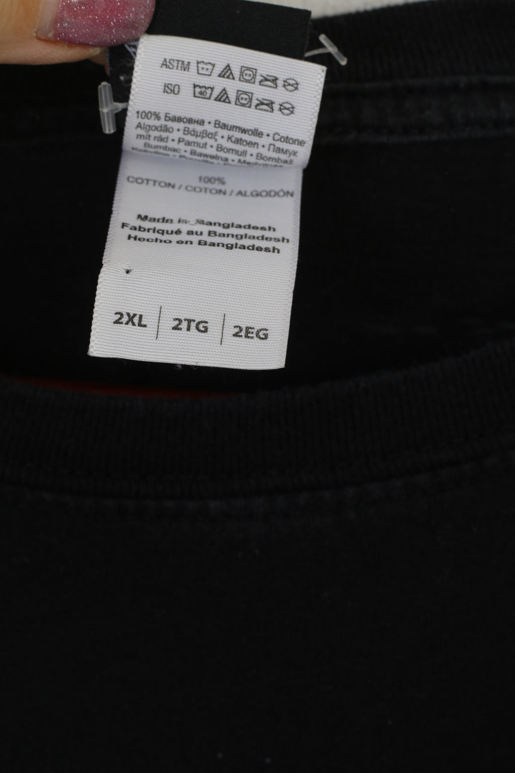 Gildan Man Of Steel Men 2XL T- Shirt Black Cotton Graphic Vintage Crew Neck Top