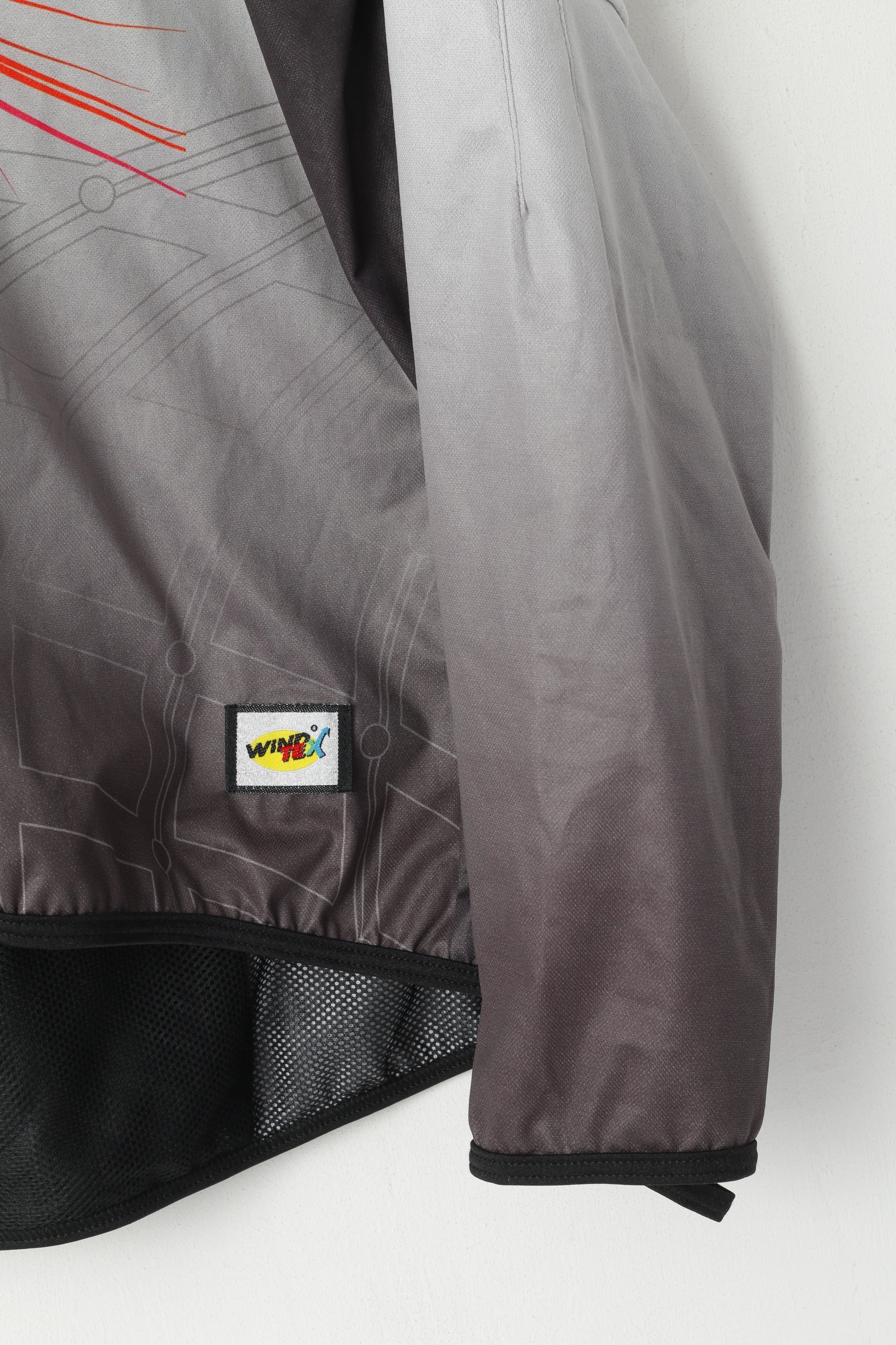 Giacca Diadora Uomo XL Grigio Run Full Zipper Windtex Activewear Top leggero