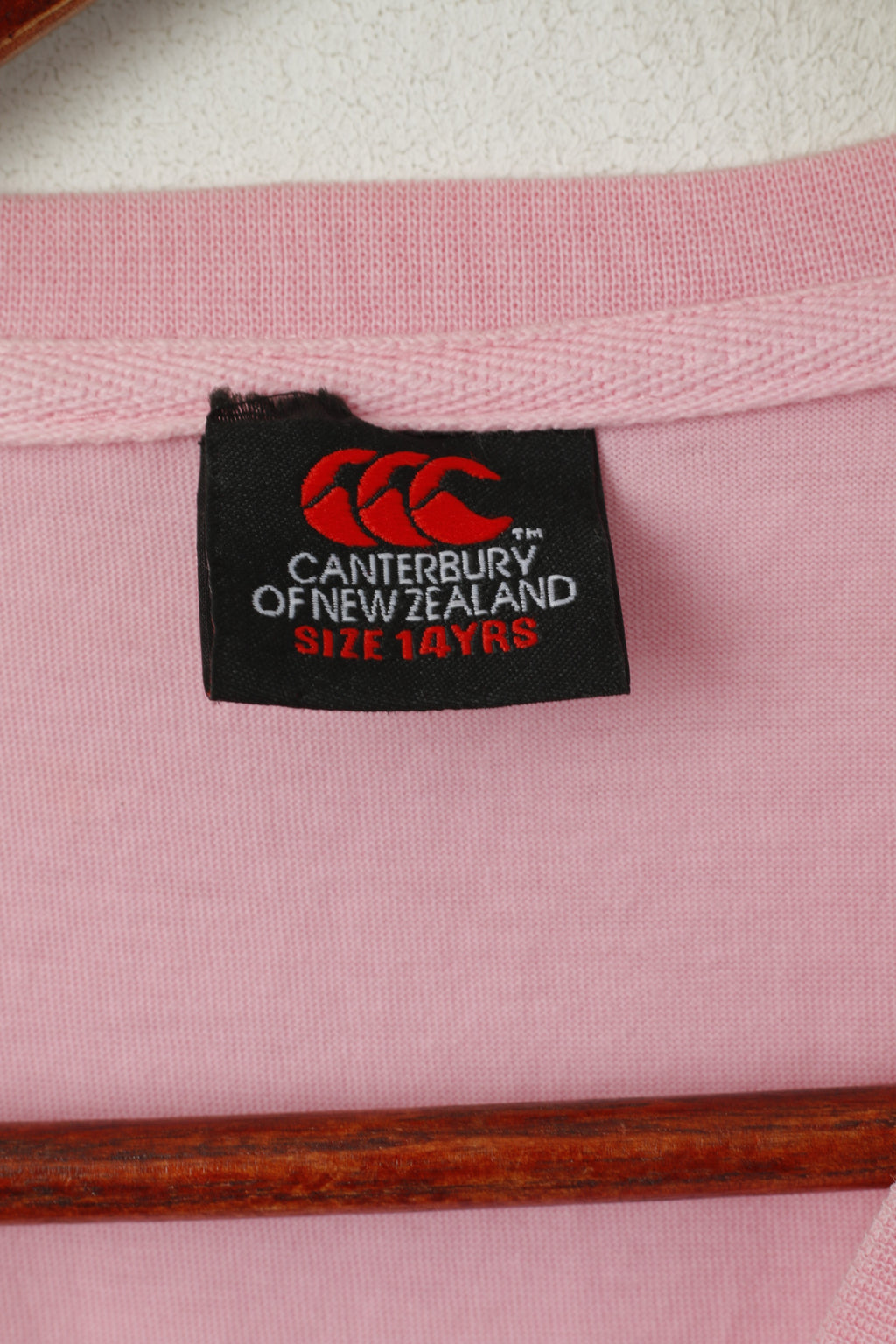 Canterbury de Nouvelle-Zélande Chemise pour Jeunes de 14 Ans Haut de Rugby en Coton Rose Blues Cardiff