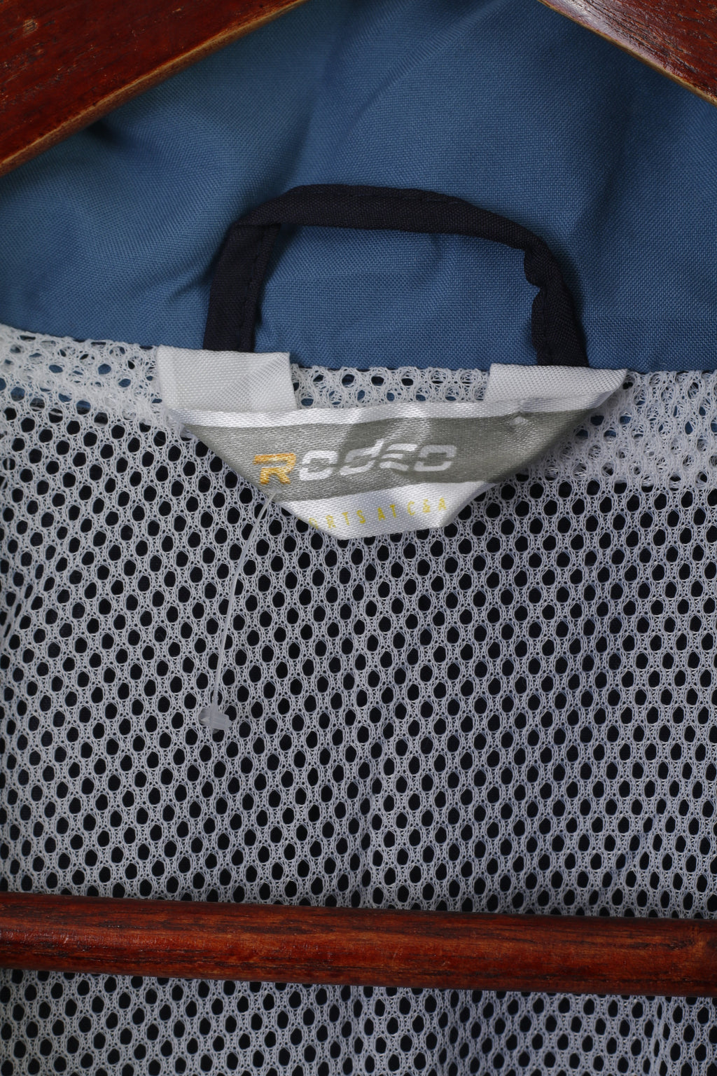 Rodeo Sports at C&A Men 52 L Jacket Navy Vintage Full Zipper Sportswear Top