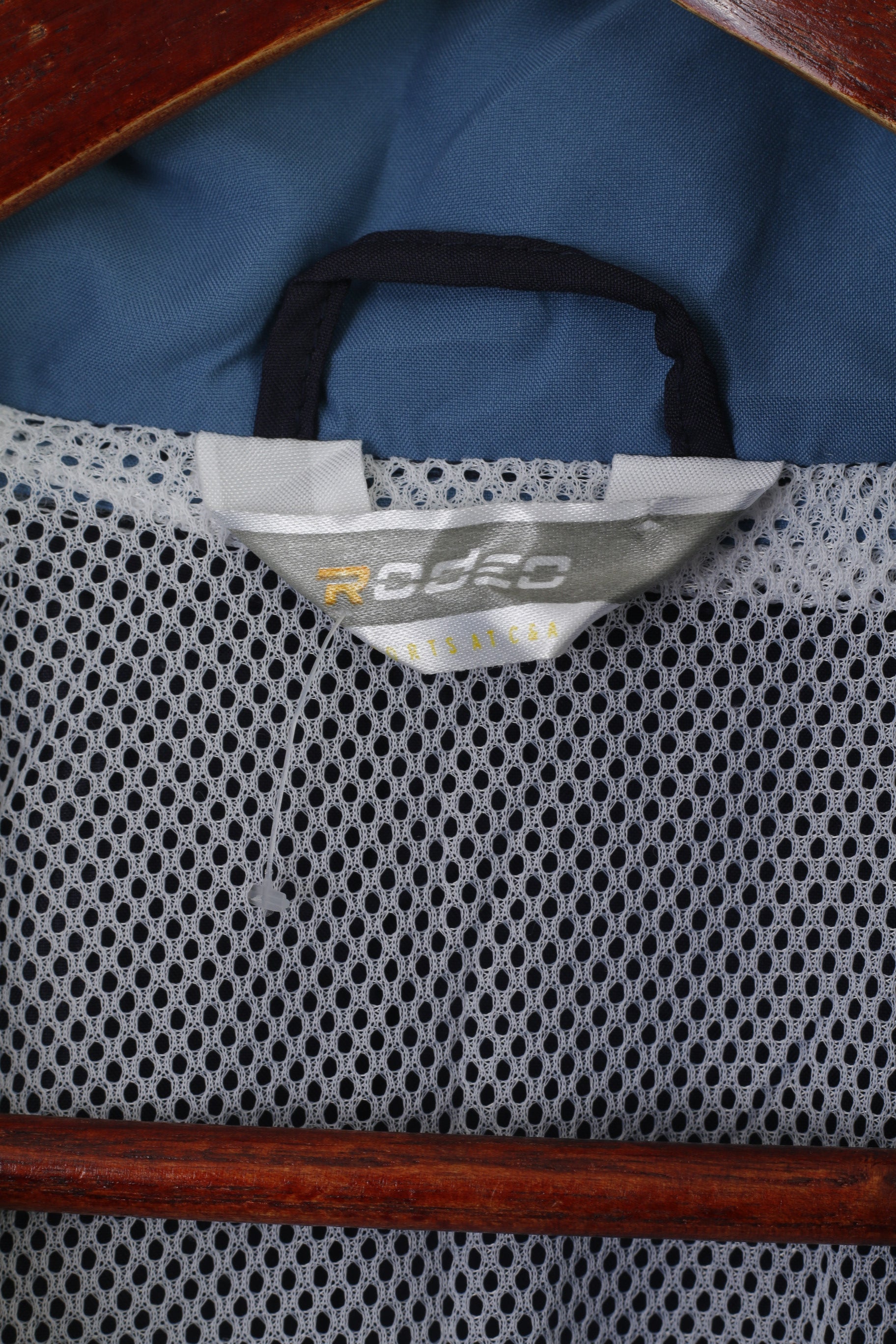 Rodeo Sports at C&A Men 52 L Jacket Navy Vintage Full Zipper Sportswear Top