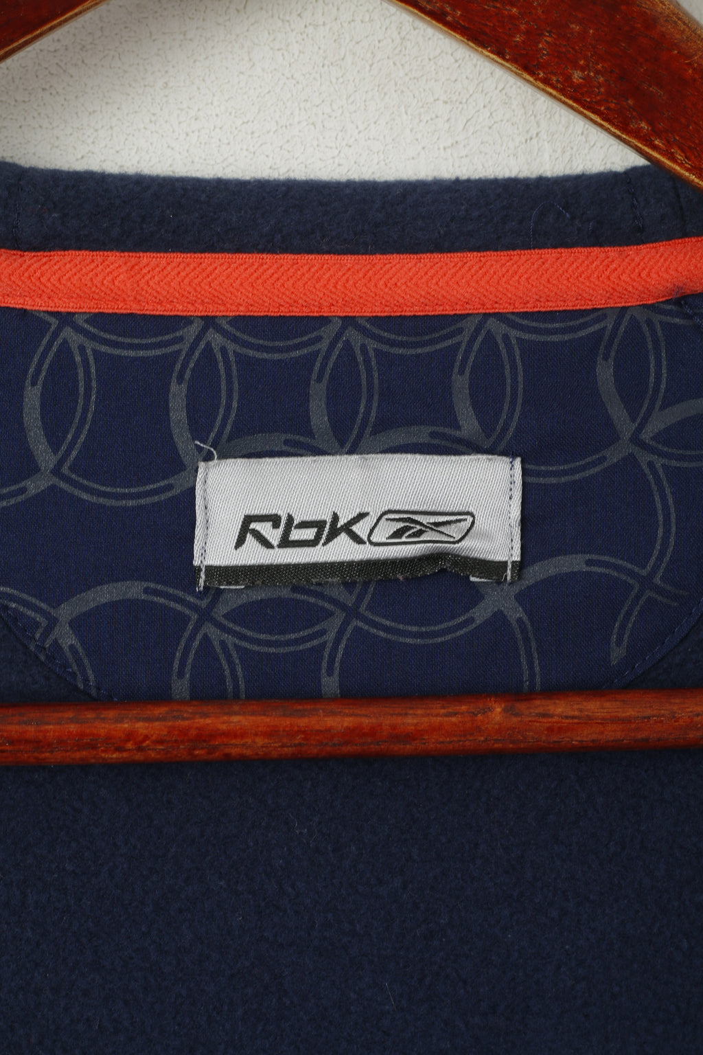 Felpa Reebok da donna, top sportivo con cappuccio vintage in cotone blu scuro