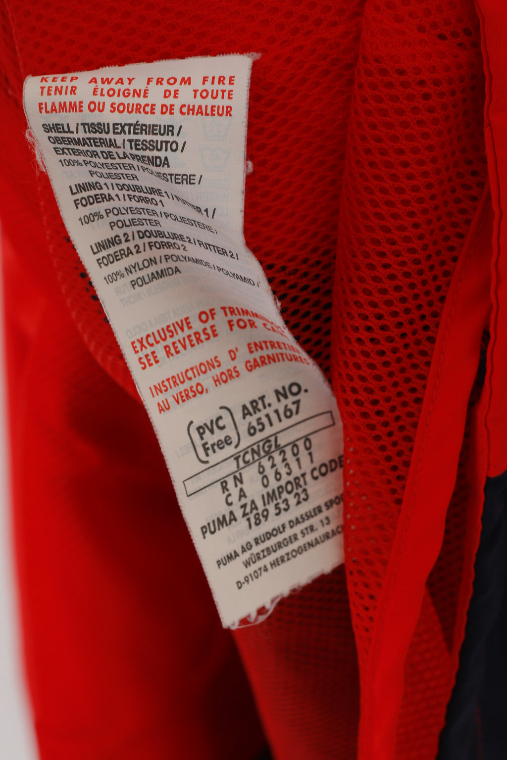 Giacca Puma Uomo L Rossa IFK Linköping Friidrott Abbigliamento sportivo leggero con cerniera