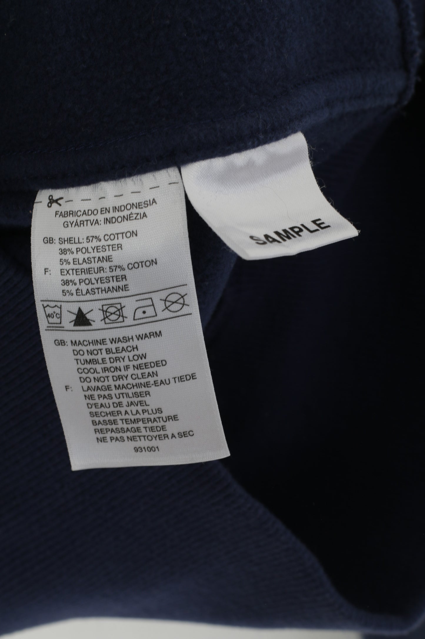Reebok Sweat-shirt à capuche vintage en coton bleu marine pour femme