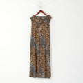 Kurt Muller Femme S Maxi Robe Marron Imprimé Animal Bretelles Bandeau Été