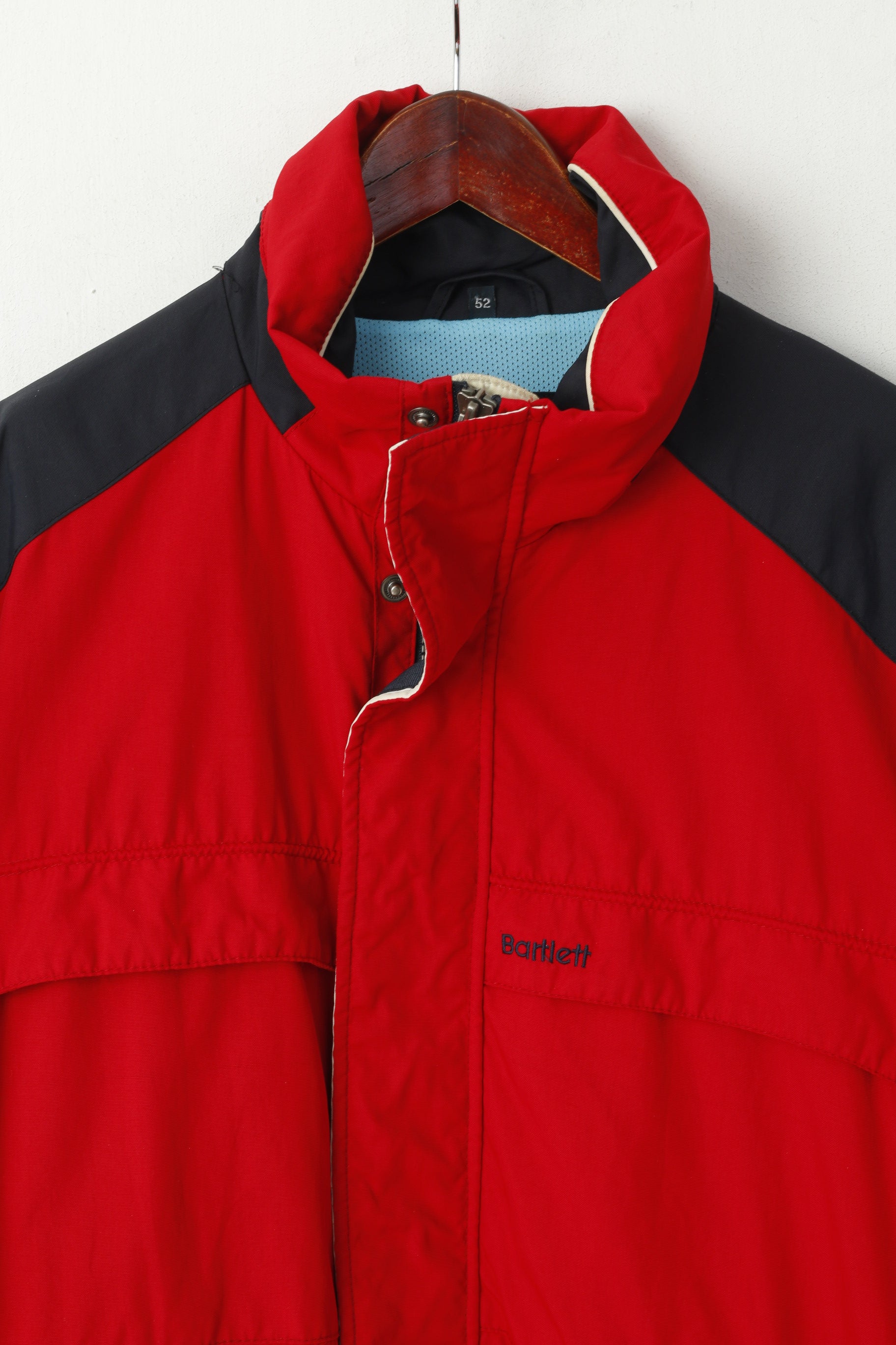 Bartlett Sports Hommes 52 L Veste Rouge Nylon Imperméable À Capuche Cachée Survêtement Parka Top