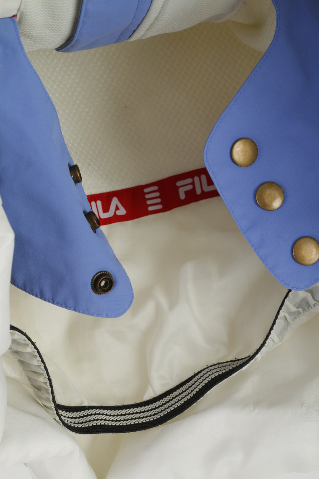 Giacca da sci FILA da donna 16 L Beige Blu Snowboard Nylon Impermeabile con cerniera