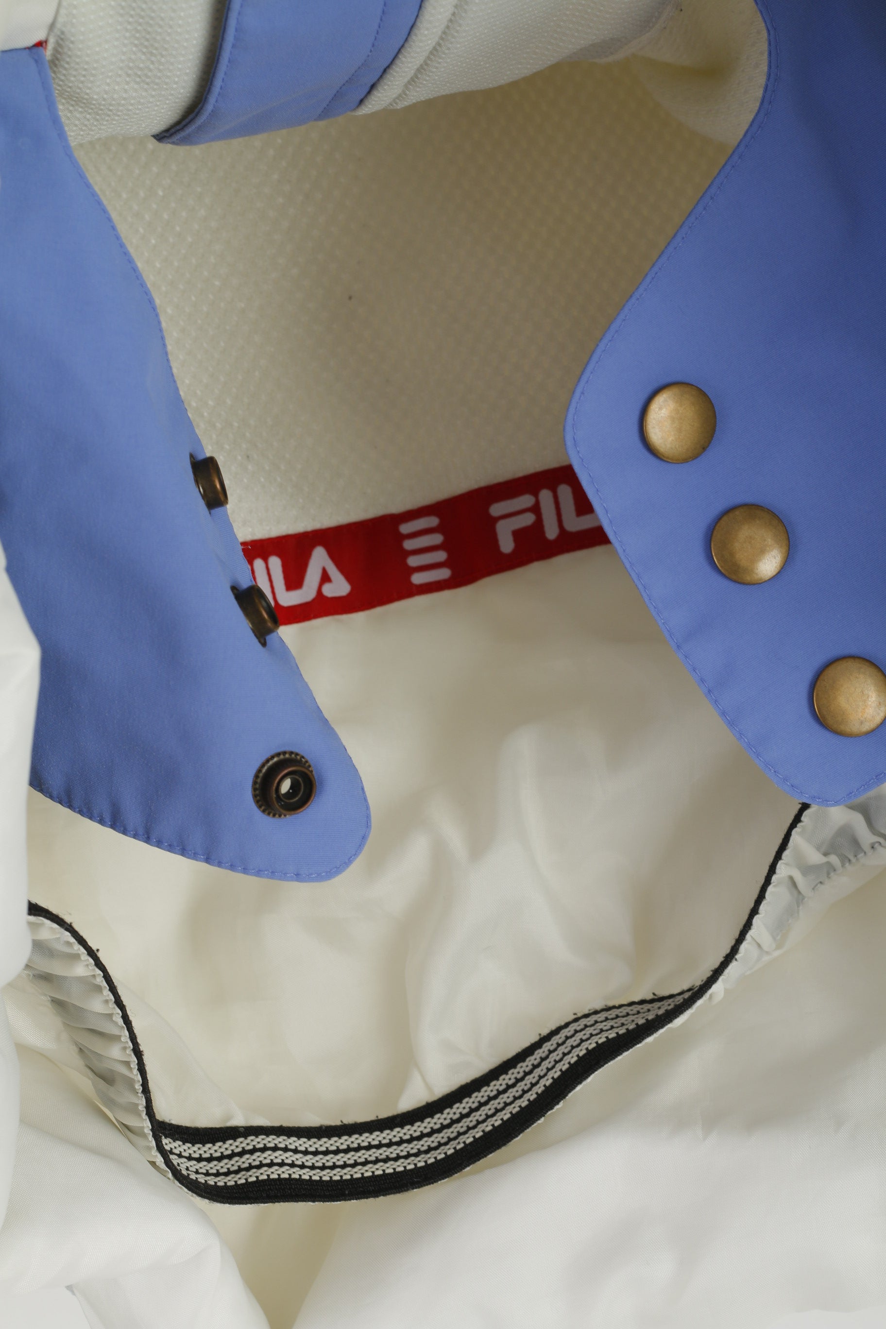 Giacca da sci FILA da donna 16 L Beige Blu Snowboard Nylon Impermeabile con cerniera