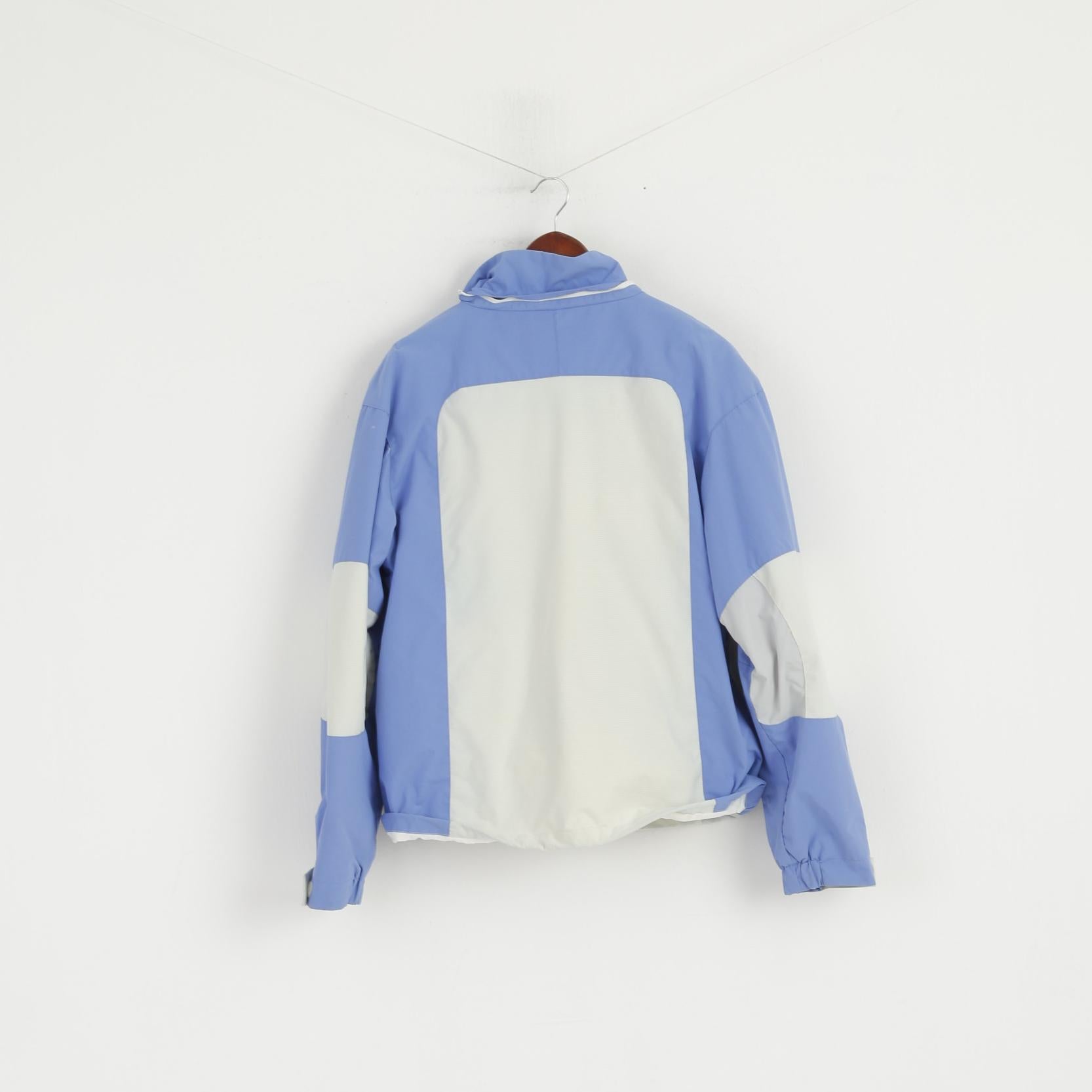 Giacca da sci FILA da donna 16 L Beige Blu Snowboard Nylon Impermeabile con cerniera