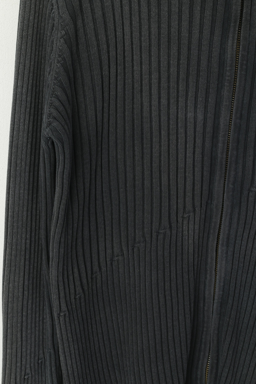 Calvin Klein Jeans Hommes XXL (XL) Cardigan Gris Délavé Vintage Coton Zip Up Stretch Pull