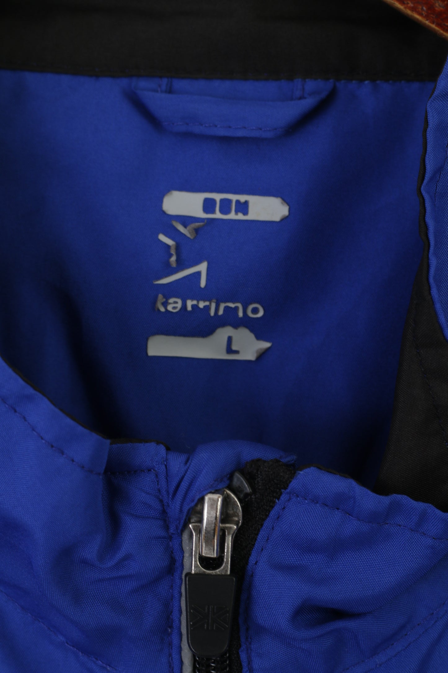 Karrimor Men L Jacket Blue Lightweight Running Reflective Sport Training Zip Up Top