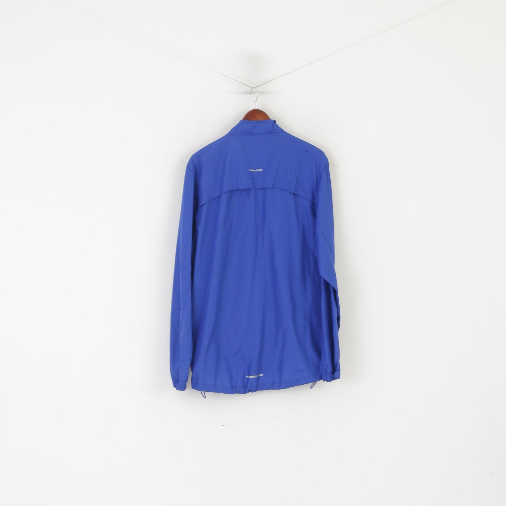 Karrimor Hommes L Veste Bleu Léger Course Réfléchissant Sport Formation Zip Up Top