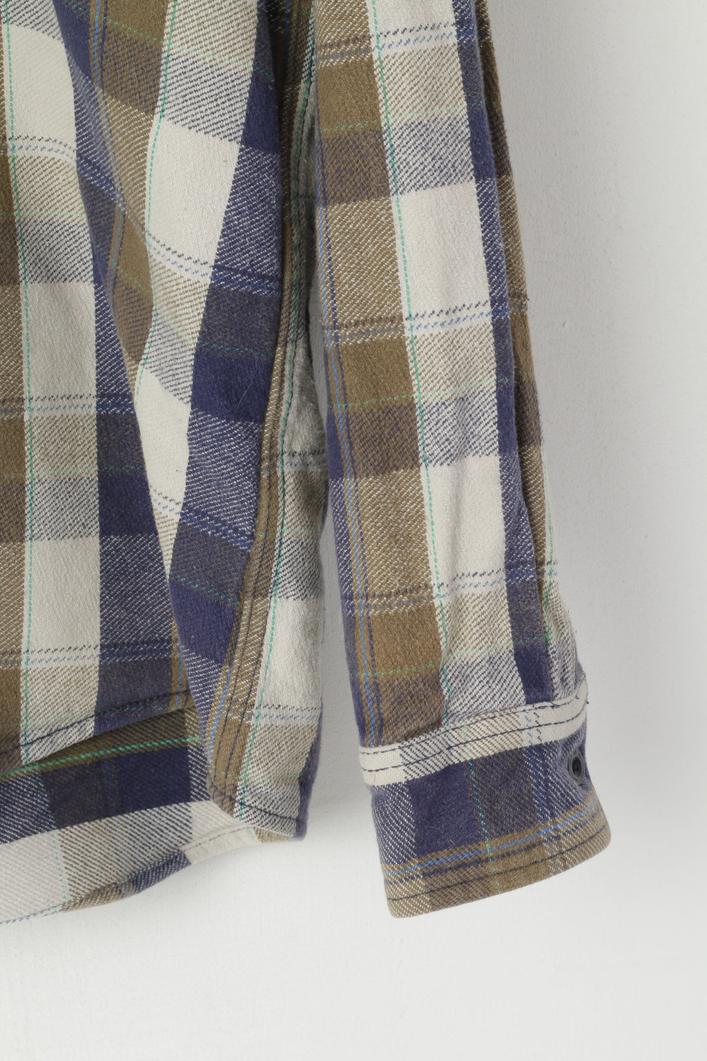 Camicia casual da uomo Animal L. Top con cappuccio staccabile in flanella di cotone a quadri marrone