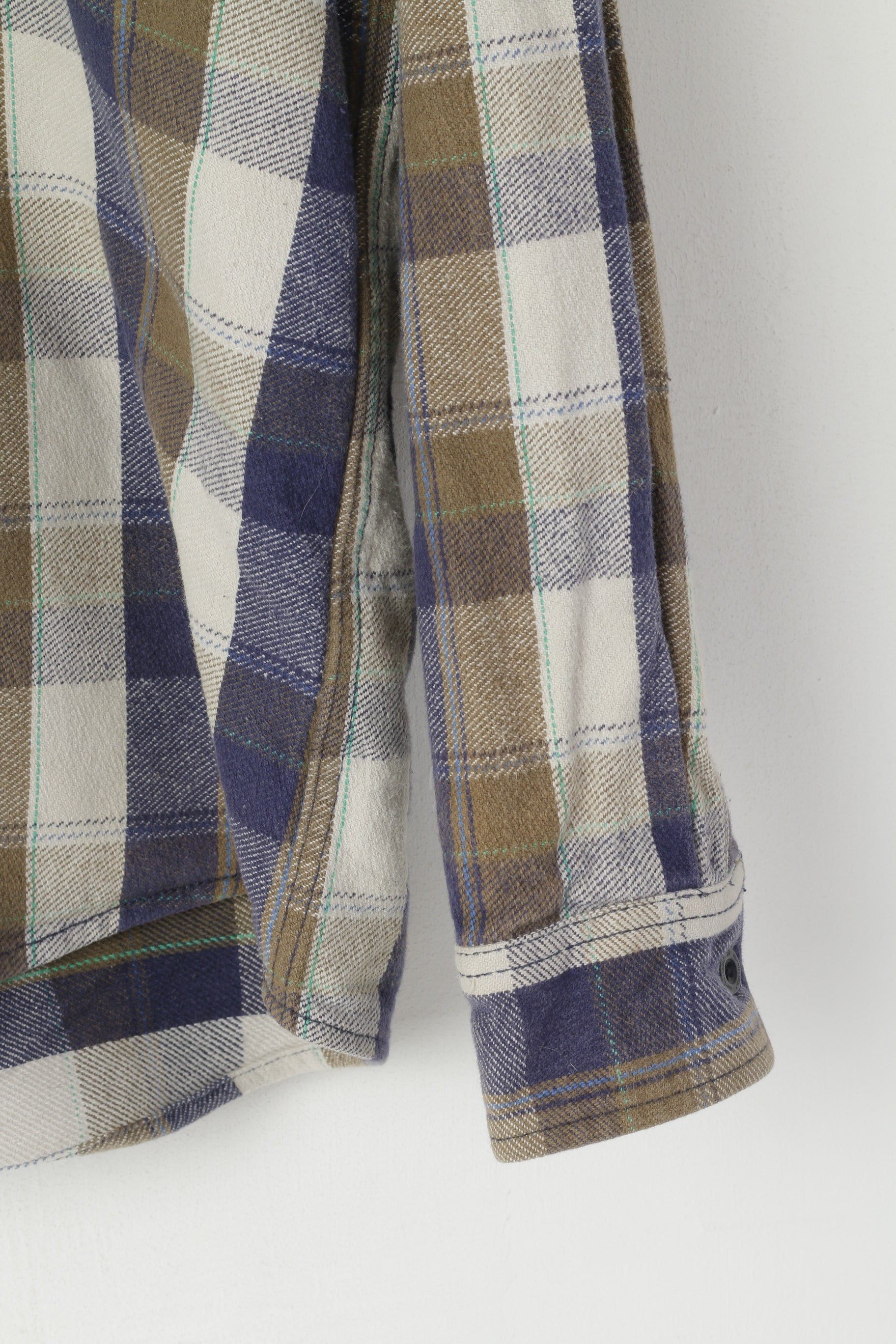 Camicia casual da uomo Animal L. Top con cappuccio staccabile in flanella di cotone a quadri marrone