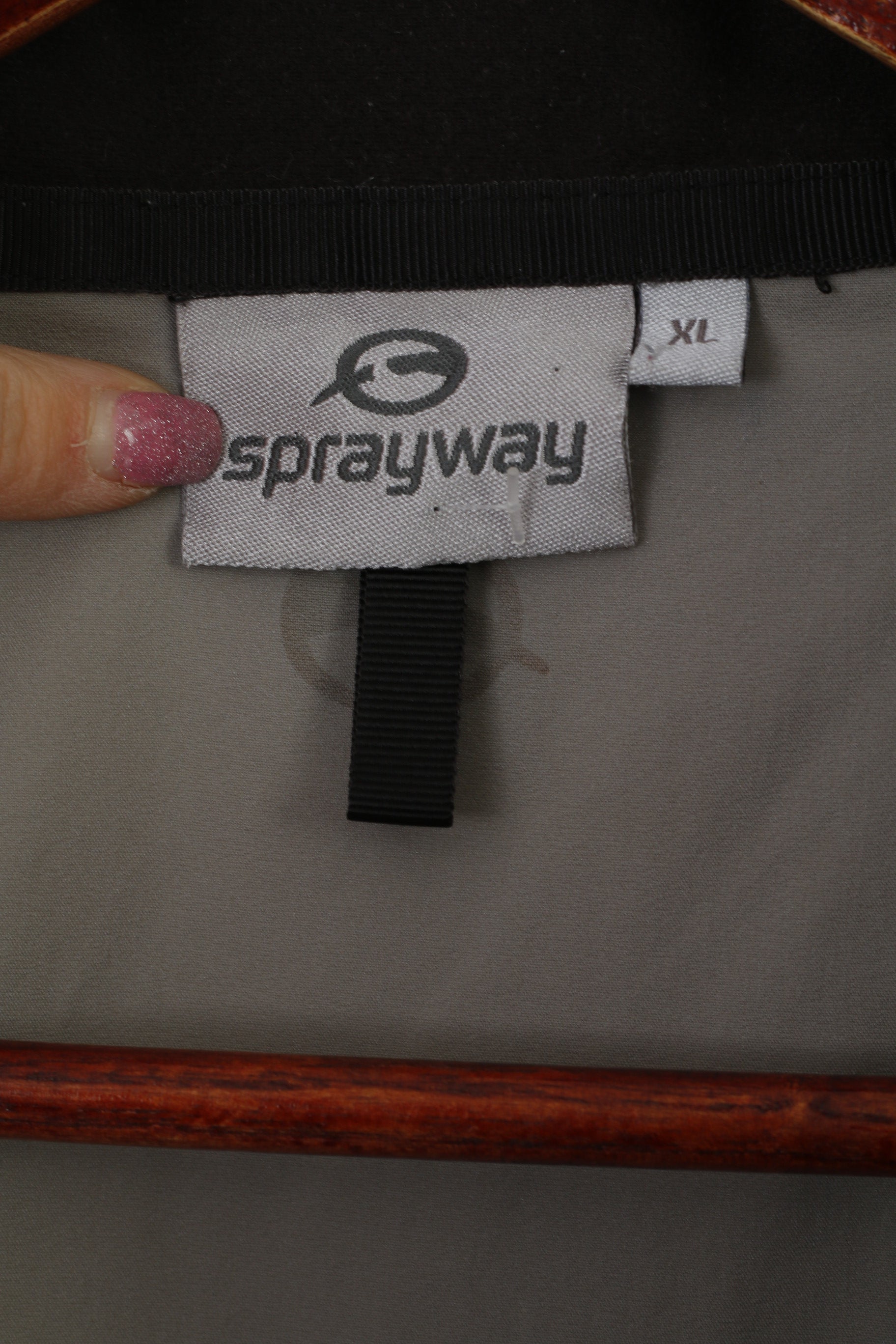 Sprayway Men XL Pullover Jacket Black Nylon Lightweight Running Sport Top