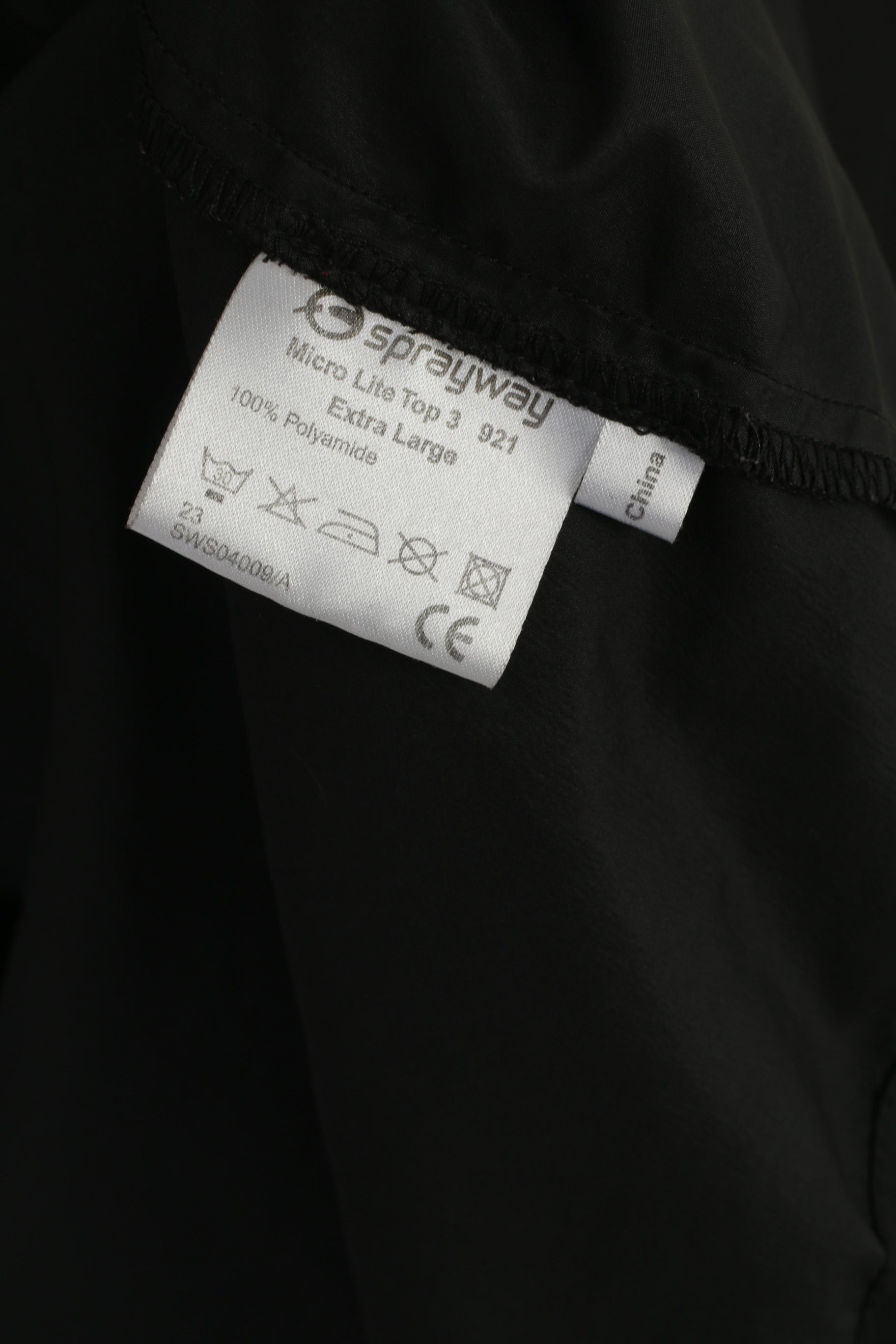 Sprayway Men XL Pullover Jacket Black Nylon Lightweight Running Sport Top