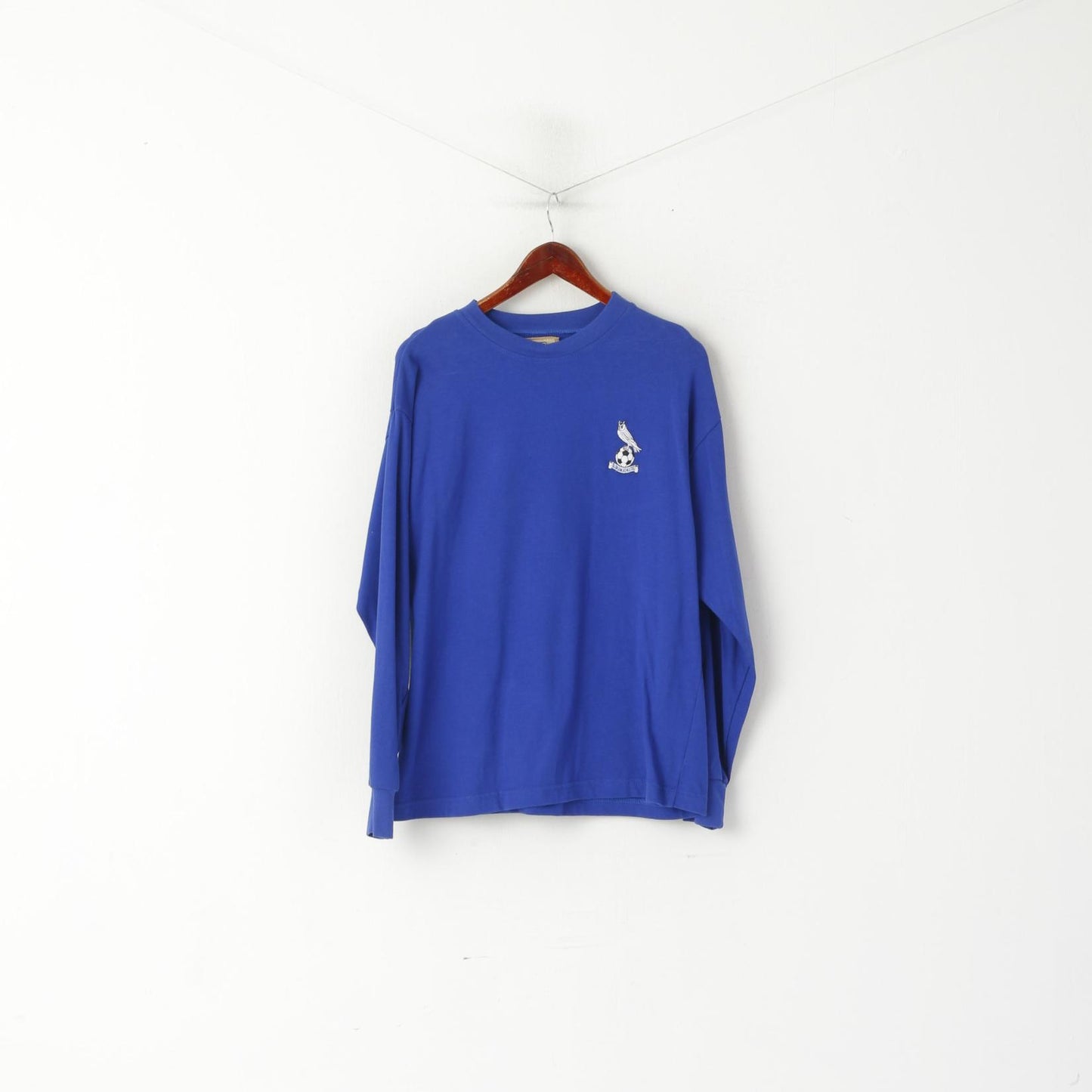 Toffs Oldham Athletic Men M Shirt Blue Cotton Football Bojczuck #9 Long Sleeve Top