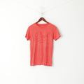 Diesel Men M Shirt Peach Cotton Graphic Crew Neck Slim Fit Top