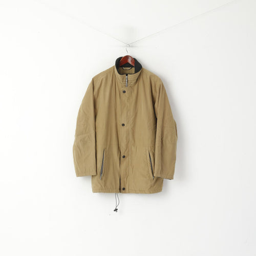 Bugatti Hommes 38 M Veste Camel Vintage Full Zip Doublé Polaire Design Classique Haut