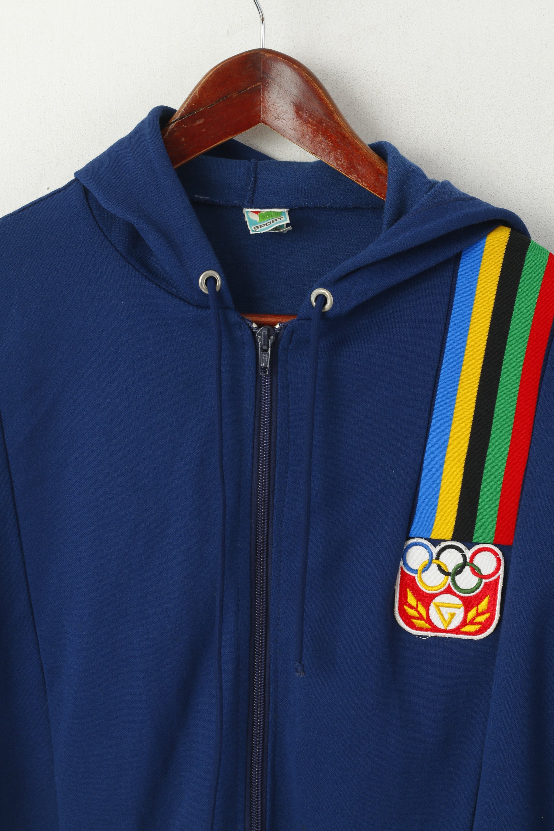 Dfu Sport Norsk Men 52 M Sweatshirt Navy Vintage Olympics Full Zip Sportswear Track Top