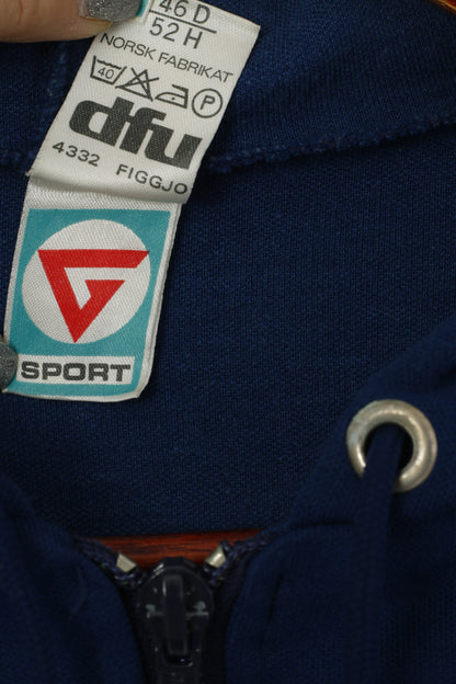 Dfu Sport Norsk Men 52 M Sweatshirt Navy Vintage Olympics Full Zip Sportswear Track Top