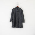 Veste XXL Vintage pour femmes, épaulettes en cuir noir, boutons cachés, manteau rétro