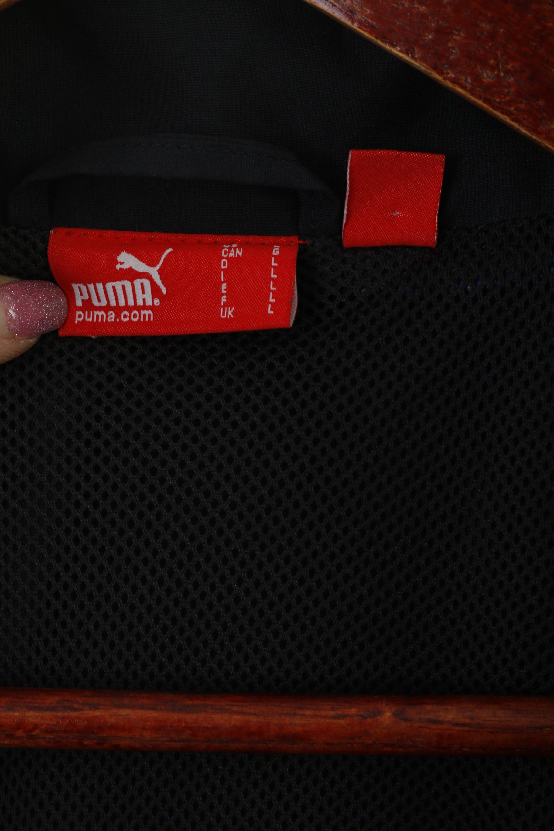 Puma Hommes L Veste Bleu Zip Up Léger Maille Doublée Sport Entraînement Sportswear Haut