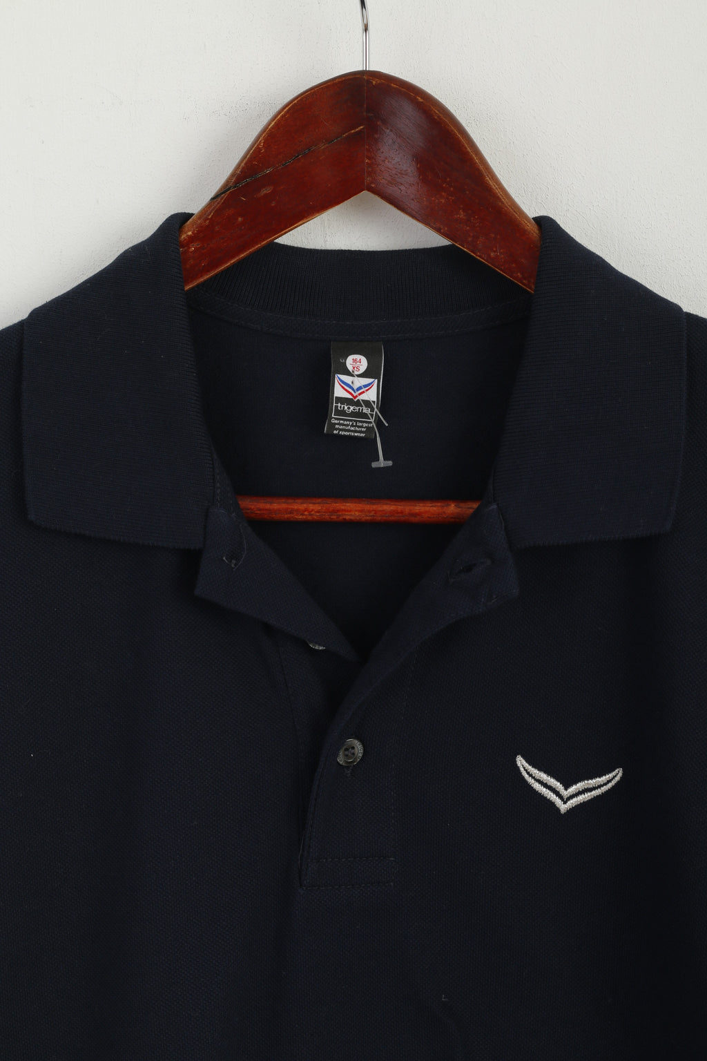 Polo Trigema da ragazzo 164 Top a maniche corte in cotone classico con bottoni dettagliati e semplici