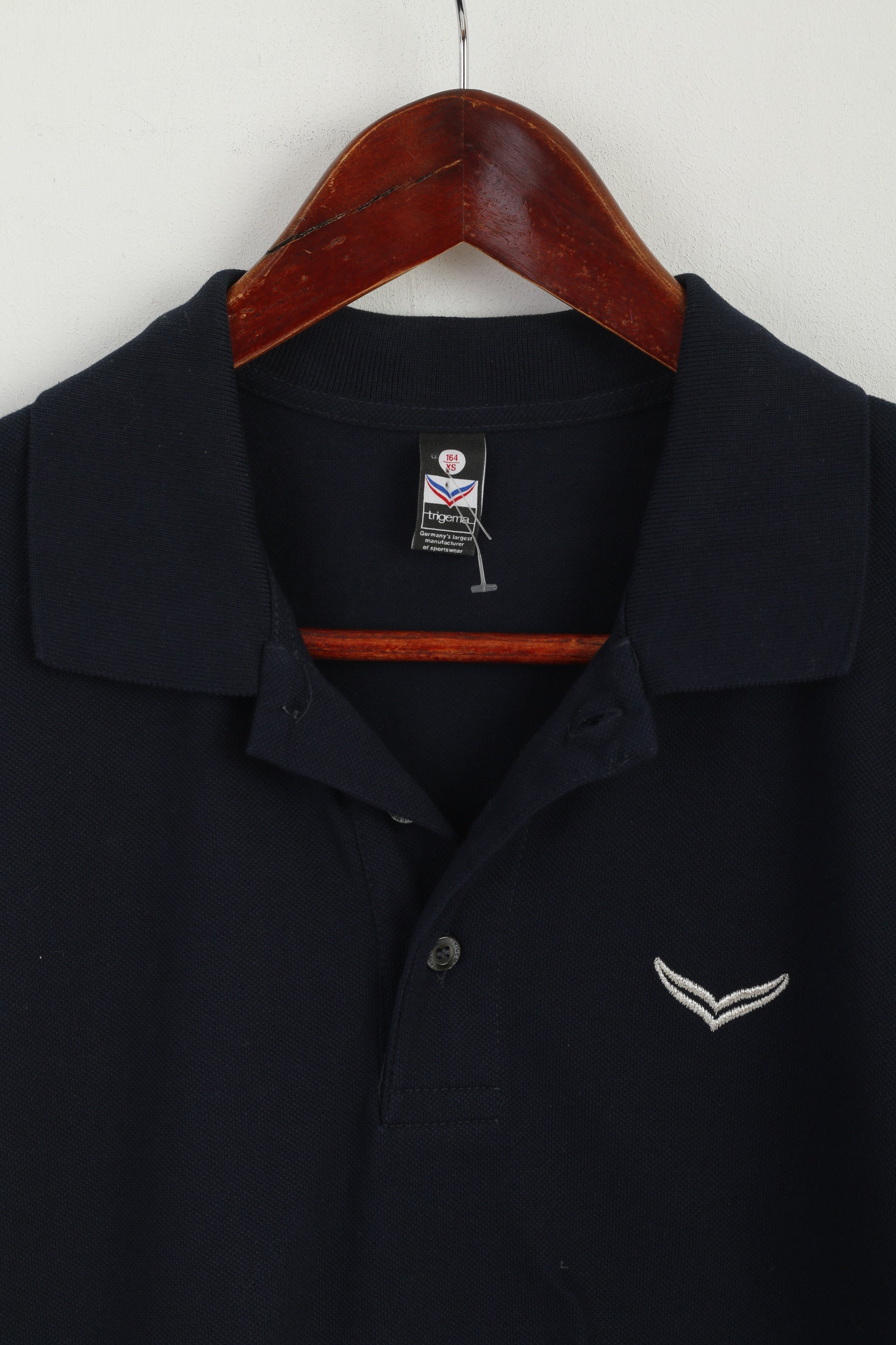 Polo Trigema da ragazzo 164 Top a maniche corte in cotone classico con bottoni dettagliati e semplici