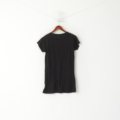 Diesel – chemise longue en coton noir pour femme, haut humoristique avec image d'animal à l'intérieur
