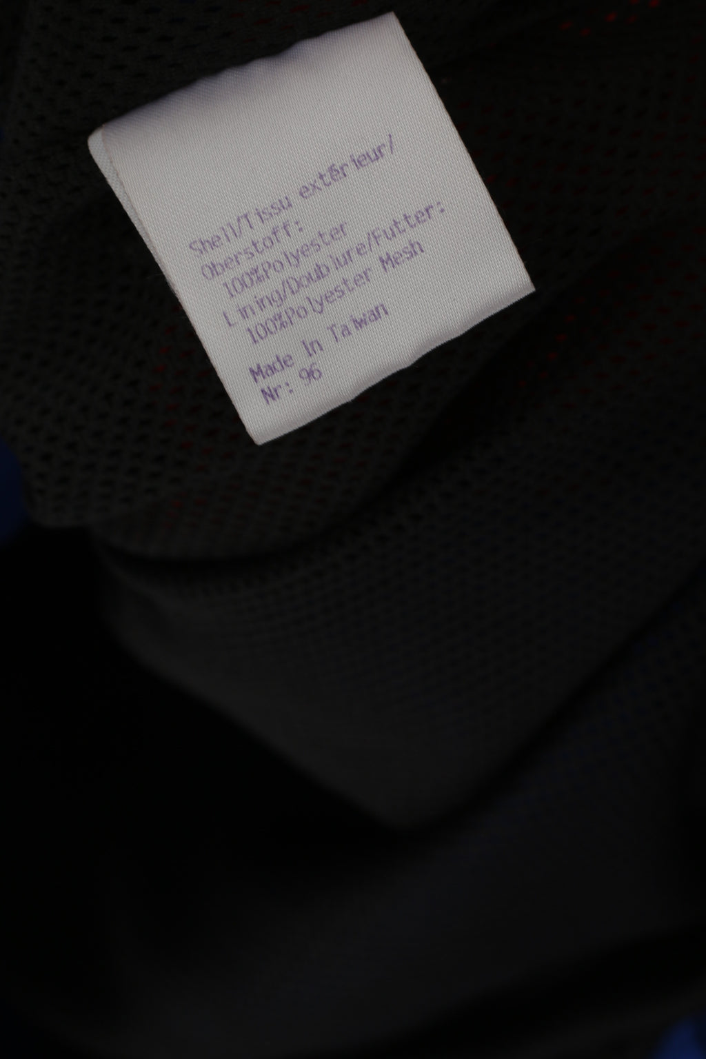 Giacca Reebok da uomo XL blu vintage leggera foderata in rete sportiva