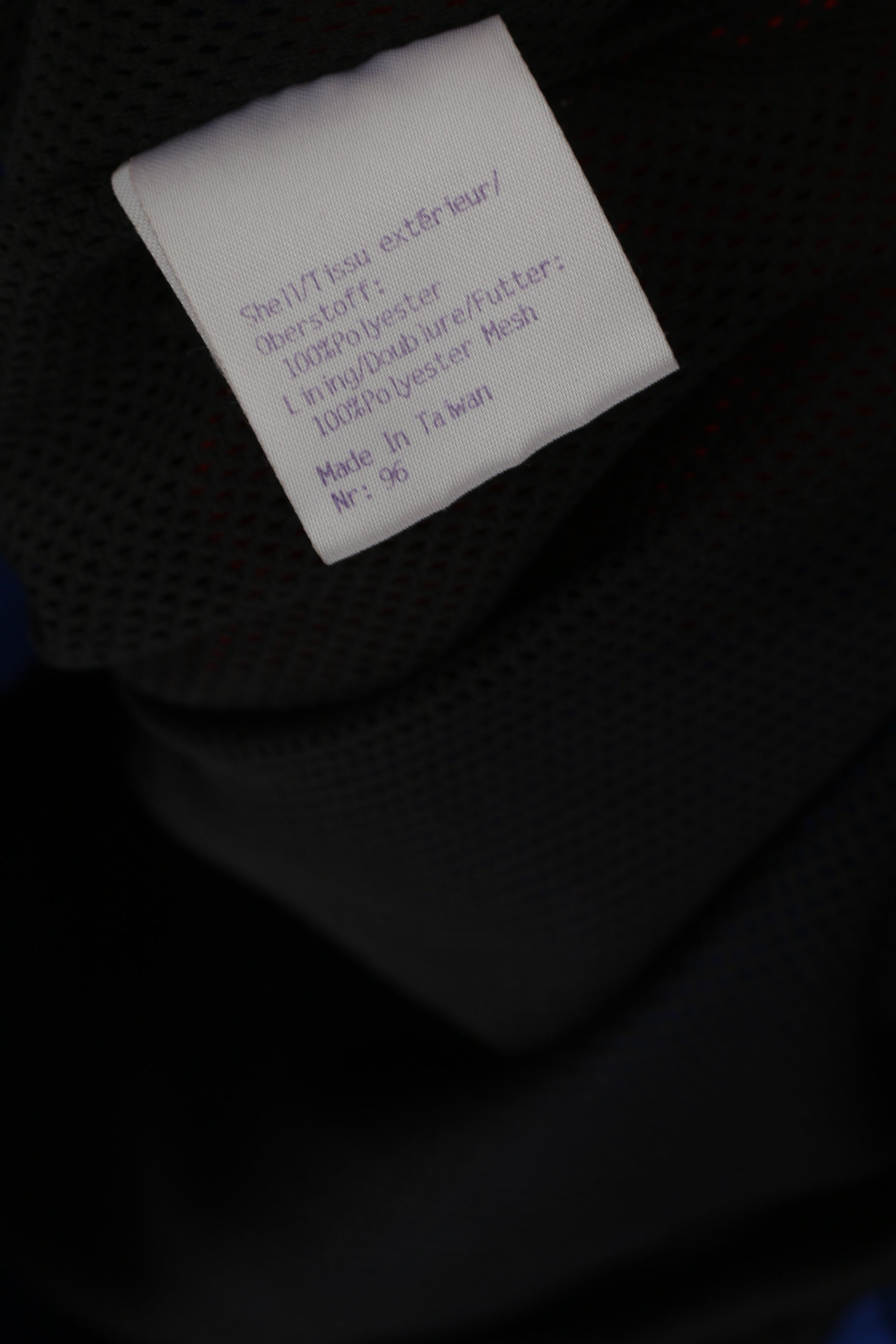 Giacca Reebok da uomo XL blu vintage leggera foderata in rete sportiva