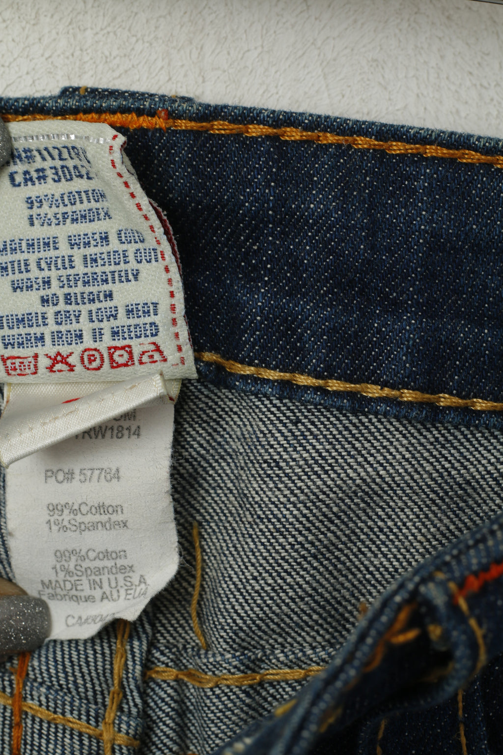 Pantaloni jeans True Religion da donna 28 Pantaloni a vita bassa in denim di cotone blu scuro