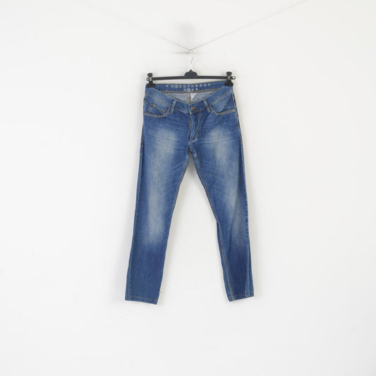JOOP! Pantaloni jeans da uomo 31 Pantaloni vintage dritti in denim di cotone blu