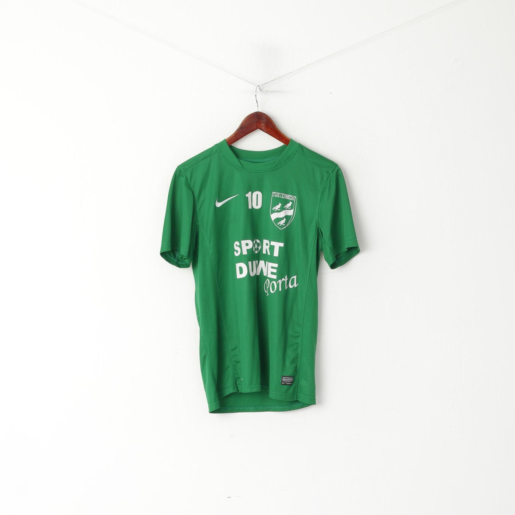 Nike Hommes S Chemise Vert Tus Lerbeck Sport #10 Activewear Jersey Top