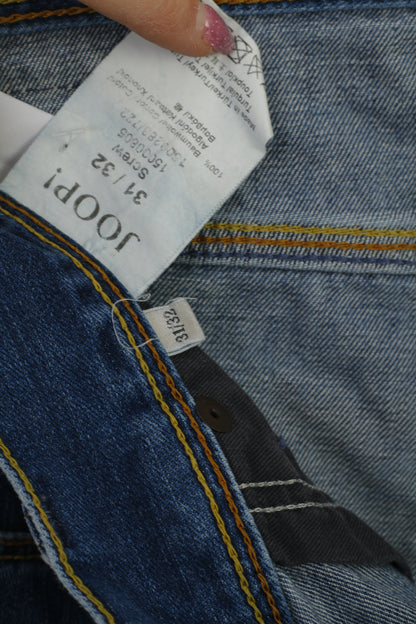 JOOP! Pantaloni jeans da uomo 31 Pantaloni vintage dritti in denim di cotone blu