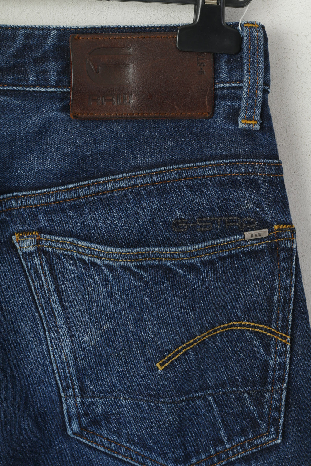 G-Star Raw Men 31 Jeans Pantalon Bleu Marine Denim Coton 3301 Pantalon Fuselé