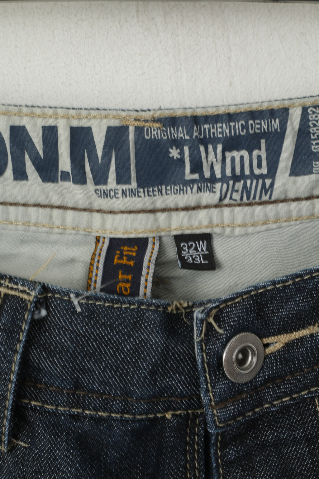 George Men 32 Jeans Trousers Navy Denim Cotton Regular Fit Straight Leg Pants