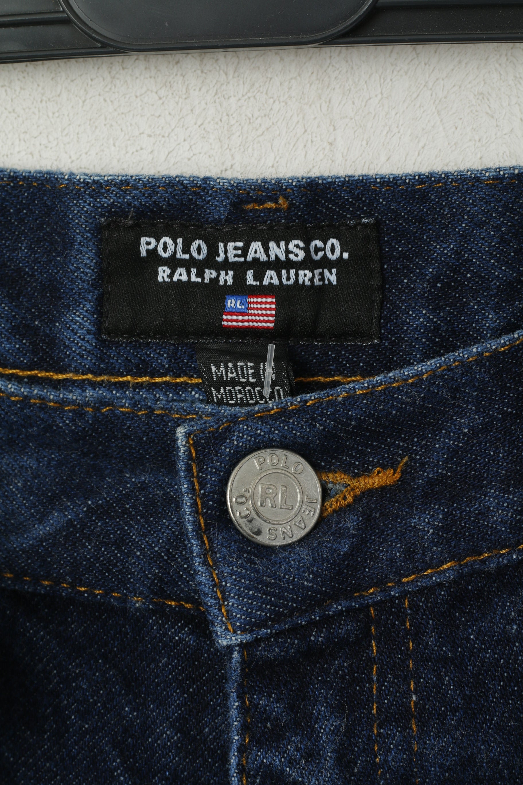 Polo Jeans Ralph Lauren Women 8 Jeans Trousers Navy lare Navy Cotton P