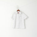 Levi's Red Tab Men XL Casual Shirt White Check Cotton Pocket Short Sleeve Top