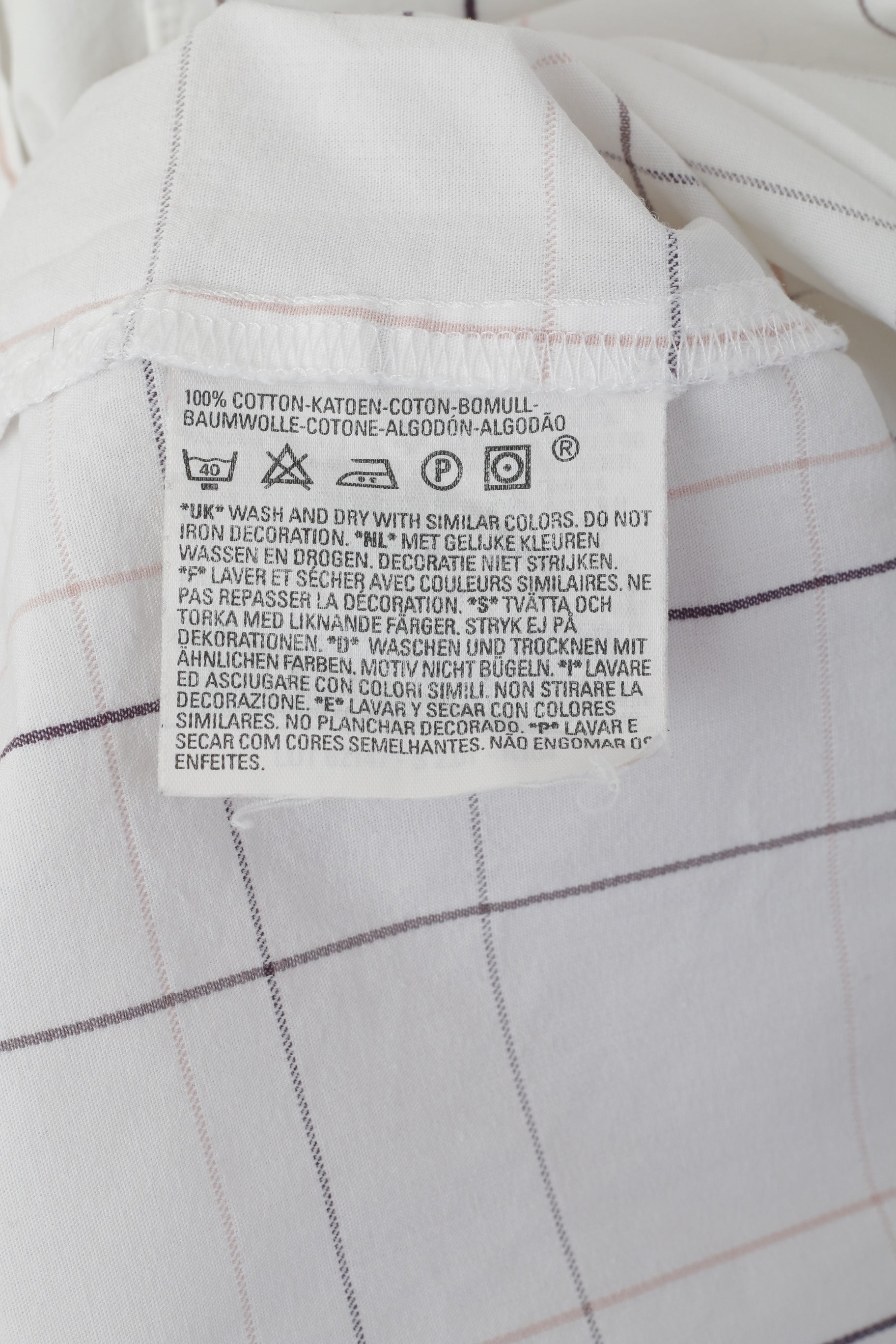 Levi's Red Tab Men XL Casual Shirt White Check Cotton Pocket Short Sleeve Top