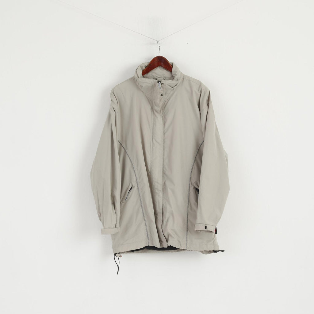 Killtec Femmes 42 XL Veste Beige Zip Up Sportswear Haut De Randonnée En Plein Air