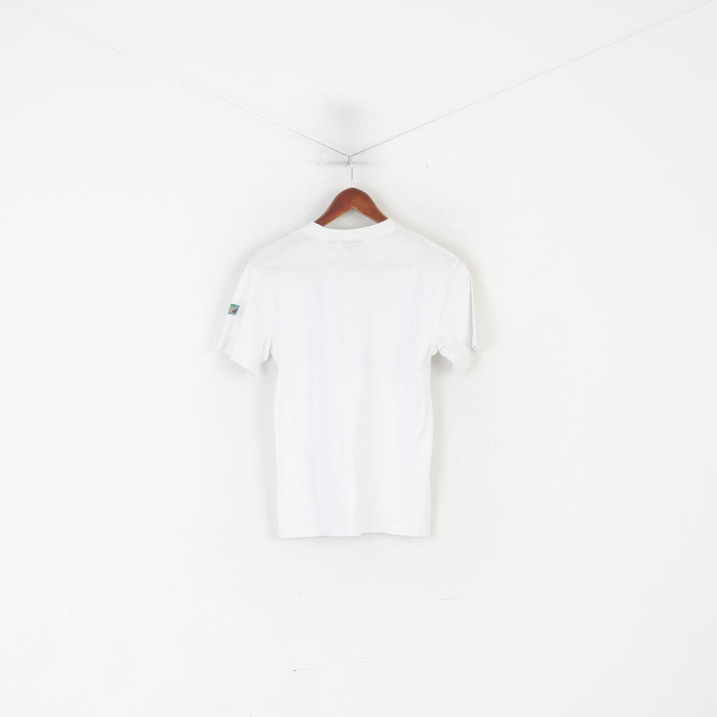 Camicia Lonsdale London da donna, top unisex vintage in cotone bianco girocollo