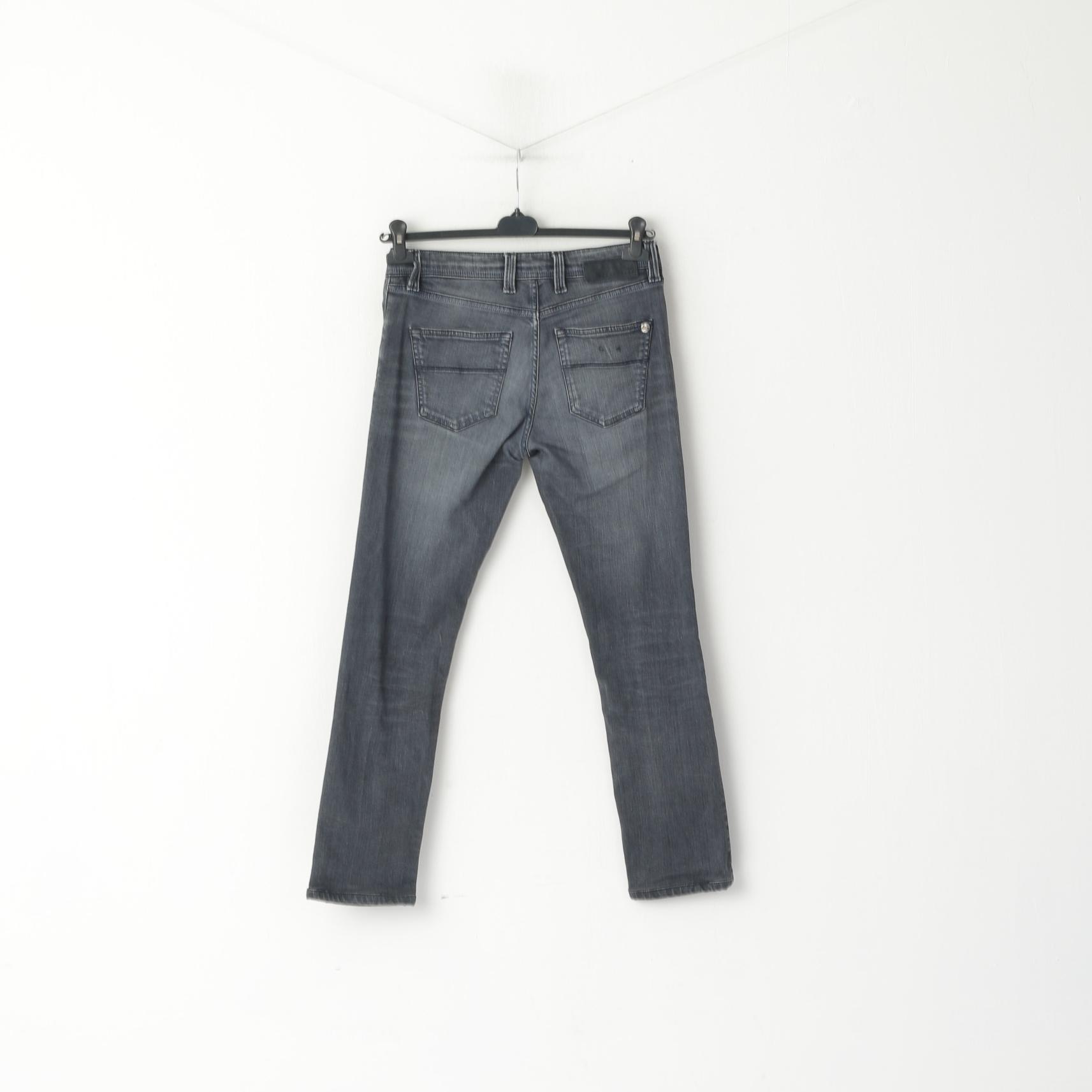 Santoria Tramarossa Men 30 Trousers Grey Leonardo Cotton Stertch Fit Skinny Pants