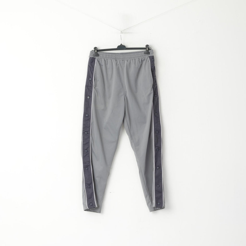 MC Orvis Sport Men 56 XL Sweatpants Grey Shiny Sportswear Side Snap Trousers