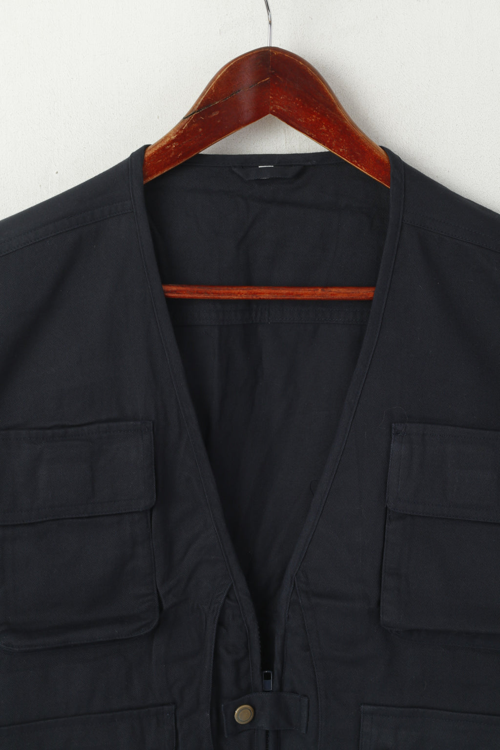 Biltema Hommes XL Gilet Marine Coton Chasse Multi Poche Sport Gilet