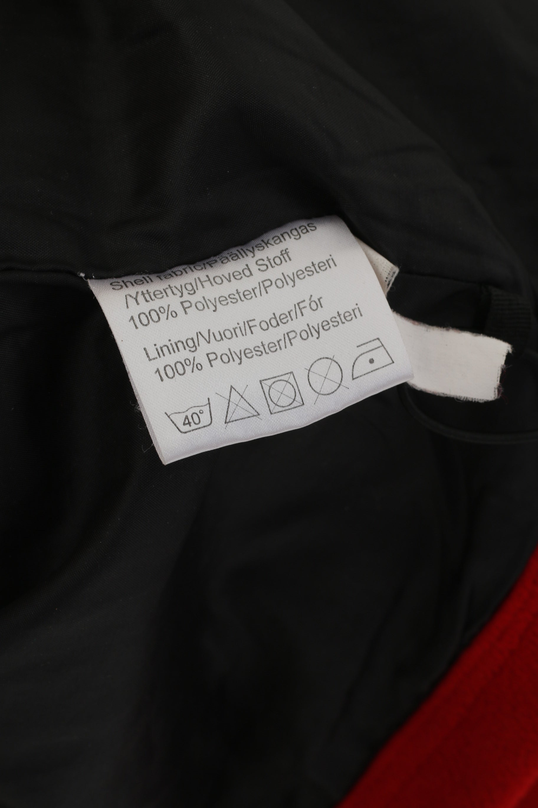 Giacca in pile Umbro da uomo M rossa con cappuccio, zip intera, foderata per abbigliamento sportivo