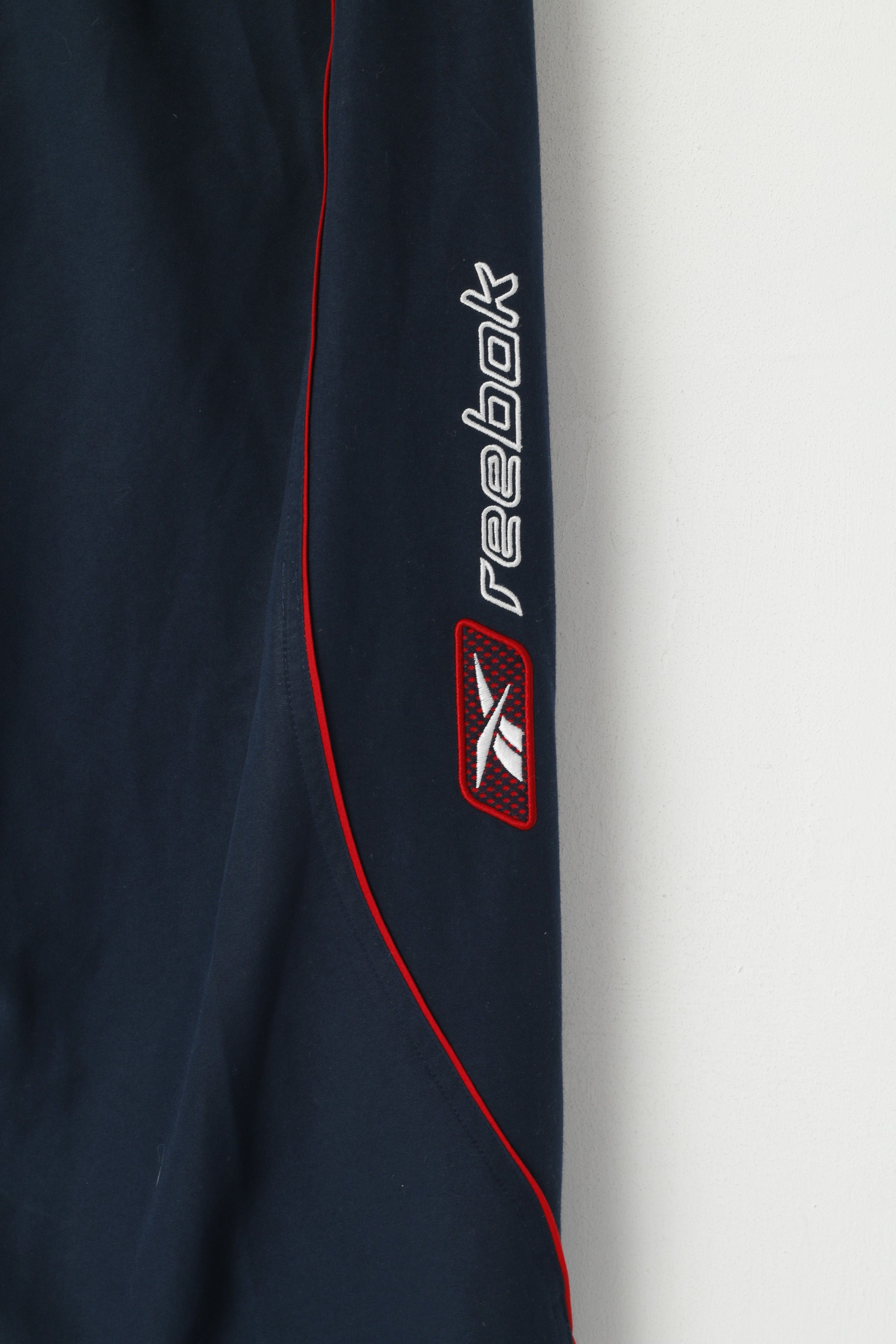 Pantaloni sportivi Reebok da uomo XL Navy Sport Retro tasche Activewear Pantaloni da pista