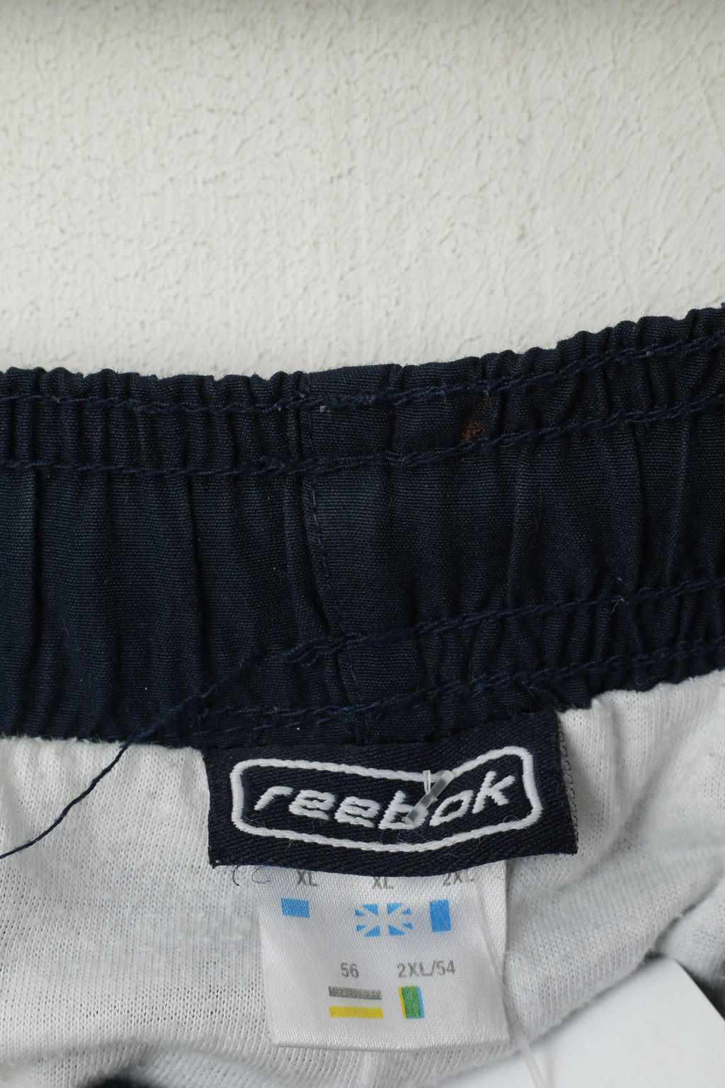 Pantaloni sportivi Reebok da uomo XL Navy Sport Retro tasche Activewear Pantaloni da pista